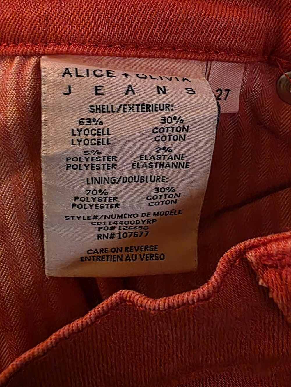 ALICE + OLIVIA Beautiful High Rise Bell Jeans Size 27 - Picture 9 of 10
